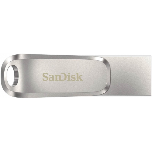 USB C & USB DISK SanDisk 32GB Ultra Dual LUXE, 3.1, srebrn, kovinski, branje do 150MB/s