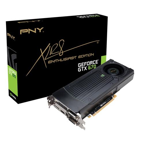 Grafična kartica nVidia GeForce GTX 670, 2GB GDDR5, PCIe x16, 2x DVI HDMI DP, PNY retail VGAPNY036