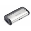 USB C & USB DISK SANDISK 64GB ULTRA DUAL, 3.1/3.0, srebrno-črn, drsni priključek