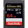 SDXC SANDISK 64GB EXTREME PRO, 170/90MB/s, UHS-I Speed Class 3 (U3), V30