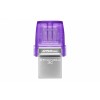 USB C & USB DISK Kingston 256GB DT microDuo3G3, 3.2 Gen1, OTG, plastičen s pokrovčkom *NWW